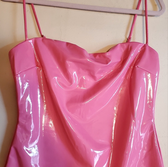 Medium but tag says XL. Faux Vinyl. Naked Wardrobe. BARBIECON Mini dress - Picture 11 of 15